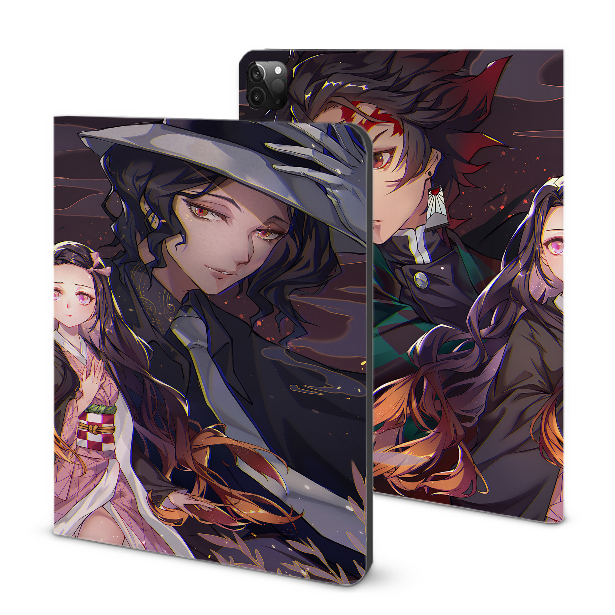 （画像用） 鬼滅の刃（きめつのやいば）竈門 炭治郎／かまど たんじろう Kamado Tanjirou IPadケース ペンホルダー付き ブックスタイルデザイン